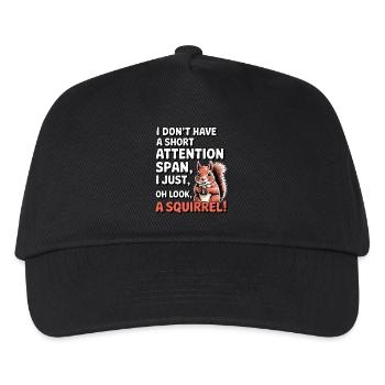 ADHD? Oh look, a squirrel! - Kids’ Baseball Cap - black - Front