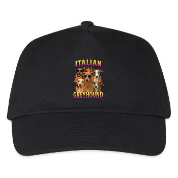 Italienisches Windspiel - Kinder Basecap - Schwarz - Vorne