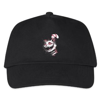 Psycho Cat Design - Look de chat Crazy Cheshire - Casquette de baseball Enfant - noir - Devant