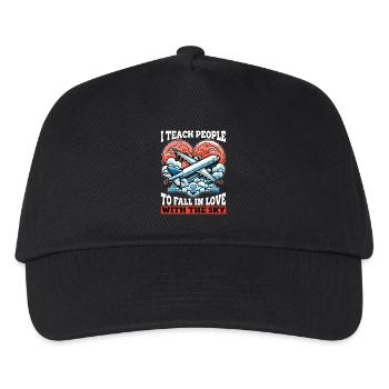 Flight Instructor I Teach People To Pilot School - Kids’ Baseball Cap - black - Front