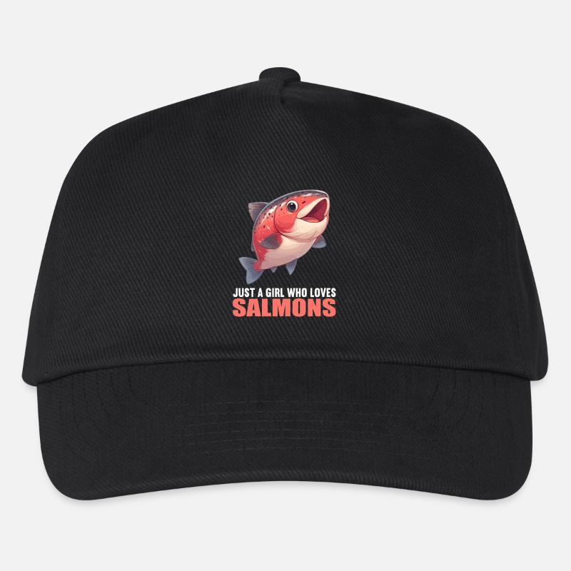 Saumon Saumon - Casquette de baseball Enfant - noir