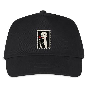 Buzzcut & Rose – un flirt de timbres - Casquette de baseball Enfant - noir - Devant