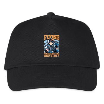 Pilote de voltige volant parce que la physique de l’aviation - Casquette de baseball Enfant - noir - Devant