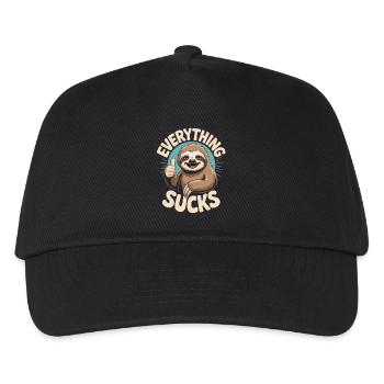 Everything Sucks - Chemise Funny Sloth - Casquette de baseball Enfant - noir - Devant