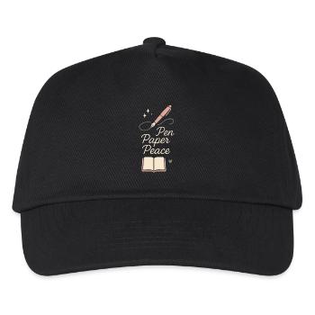 Journaling Aesthetic Creative Planer Life Writing - Kinder Basecap - Schwarz - Vorne