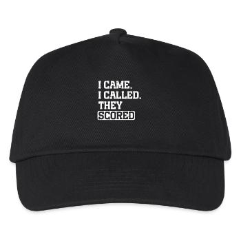 Funny Sports Announcer - Kids’ Baseball Cap - black - Front