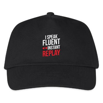 Funny Sports Announcer - Kids’ Baseball Cap - black - Front