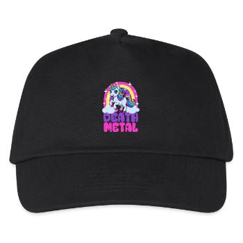 Unicorn Death Metal - Heavy Metal - Spruch - Kids’ Baseball Cap - black - Front