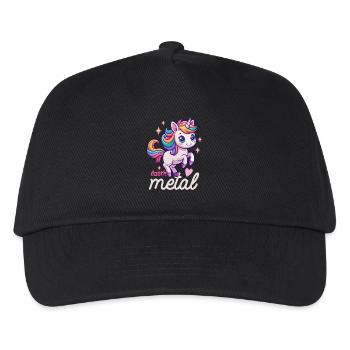 Unicorn Death Metal - Heavy Metal - Spruch - Kids’ Baseball Cap - black - Front
