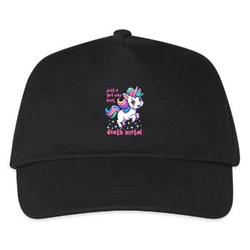 Einhorn - Just a girl who loves death metal - Kids’ Baseball Cap - black - Front
