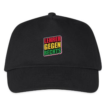 Lehrer Gegen Rechts - Gegen Rechts, gegen Hetze - Kinder Basecap - Schwarz - Vorne