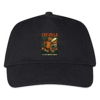 CATZILLA - Rampaging Giant Cat – Funny Retro Monst - Kids’ Baseball Cap - black - Front
