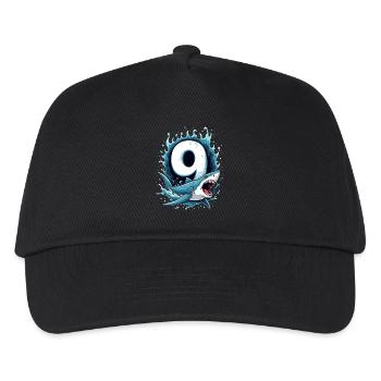 Shark Children's Birthday Party Number Nine Adventure - Kids’ Baseball Cap - black - Front