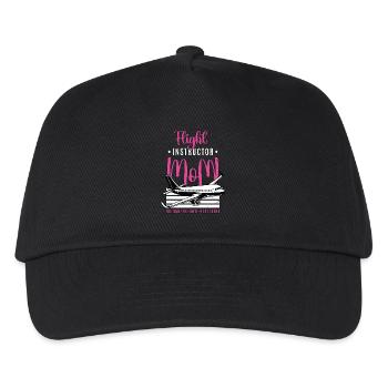 Flight Instructor Mom The Idol Flight Attendant - Kinder Basecap - Schwarz - Vorne