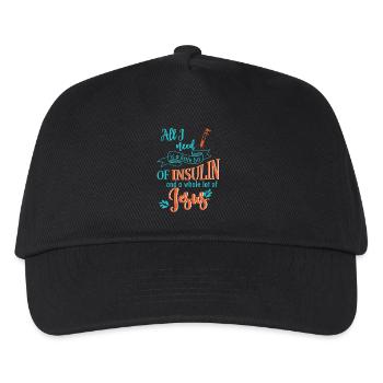 Diabetics All I Need Is A Little Bit - Kids’ Baseball Cap - black - Front