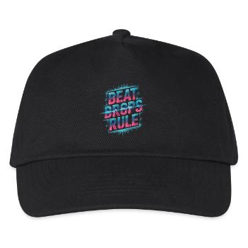 Beat Drops Rule Shirt - EDM Soundwave - Kinder Basecap - Schwarz - Vorne