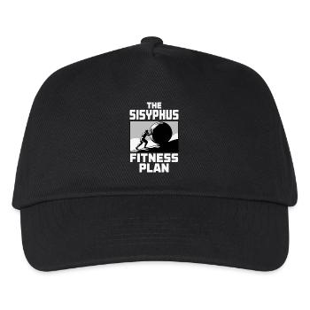 Die Philosophie Des Sisyphus-fitnessplans - Kinder Basecap - Schwarz - Vorne