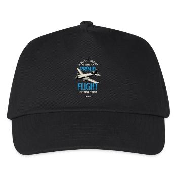 Flight Instructor A Short Story Flight Trainer - Kids’ Baseball Cap - black - Front