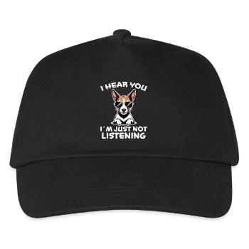 Rat Terrier Spruch Lustiges Rat Terrier Geschenk - Kinder Basecap - Schwarz - Vorne