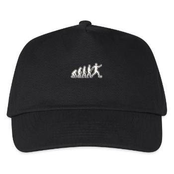 Evolution to become a football player - Kids’ Baseball Cap - black - Front
