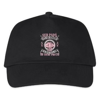 Individuelles Vatertagsgeschenk T-Shirt Design - Kinder Basecap - Schwarz - Vorne