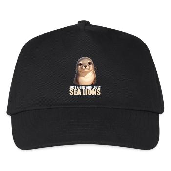 Seelöwen Seelöwe - Kinder Basecap - Schwarz - Vorne