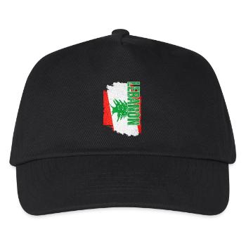 Vertical Lebanon Flag, I Love Lebanon - Kids’ Baseball Cap - black - Front