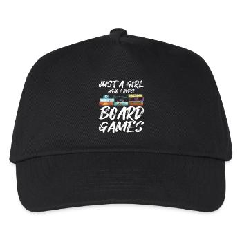 Juste une fille qui adore les jeux de société - Jeu de société - Casquette de baseball Enfant - noir - Devant