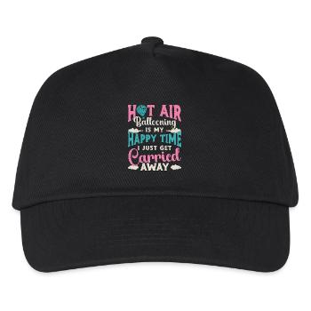 Hot Air Ballooning Is My Happy Time Balloon Pilot - Kids’ Baseball Cap - black - Front