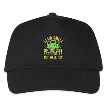 Fitness Fanatics Fetid Smell Use Kettlebells - Kids’ Baseball Cap - black - Front