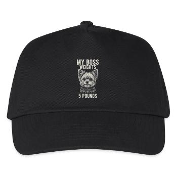 My Weighs Five Pounds - Yorkie Owner - Kids’ Baseball Cap - black - Front