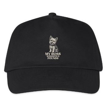 Yorkshire Terrier Owner My Weighs 5 Pounds - Kids’ Baseball Cap - black - Front