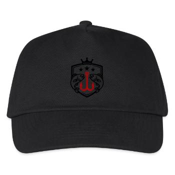 Angelhaken Fische Symbol - Kinder Basecap - Schwarz - Vorne
