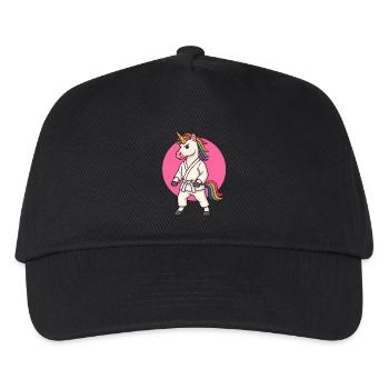 Karate Unicorn Cartoon - Martial Arts - Kids’ Baseball Cap - black - Front