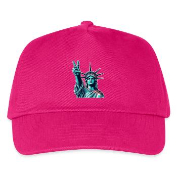 Statue de la Liberté Paix - Casquette de baseball Enfant - fuchsia - Devant