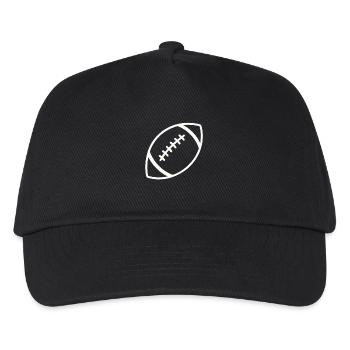 American Football – Minimalist & Sporty - Kids’ Baseball Cap - black - Front