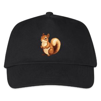 Eichhörnchen - Kinder Basecap - Schwarz - Vorne