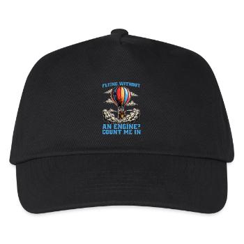 Hot Air Ballooning Flying Without An Aviation - Kids’ Baseball Cap - black - Front
