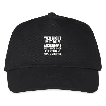 If you can't get along with me – Cheeky statement - Kids’ Baseball Cap - black - Front