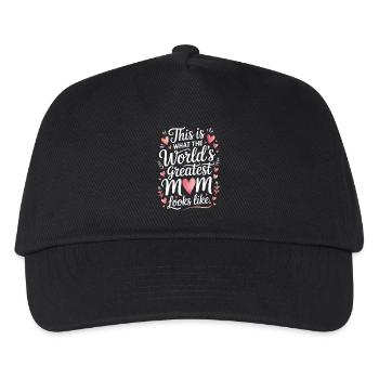 Mom Saying Love Mom Funny Mom - Kids’ Baseball Cap - black - Front