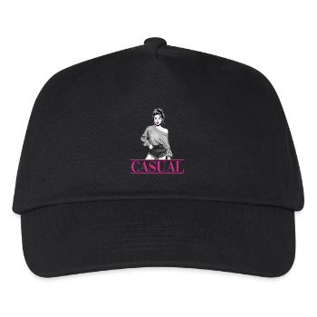 Casual Stil: Lässige Eleganz Und Selbstbewusstsein - Kinder Basecap - Schwarz - Vorne