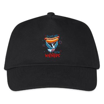 I'm only here for the sausages - Kids’ Baseball Cap - black - Front