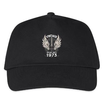 Vintage Rockin' Since 1973 – 52 Years of Timeless - Kids’ Baseball Cap - black - Front