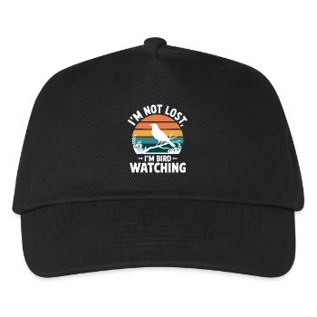 Bird Watching – Funny Nature Lover Design - Kids’ Baseball Cap - black - Front