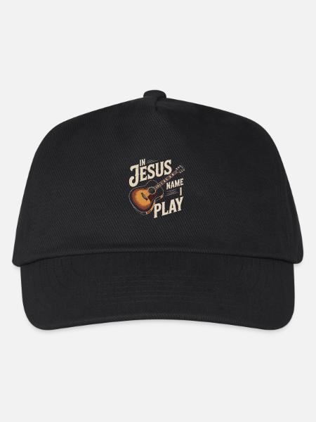 Im Namen Jesu Spiele Ich Gitarre - Kinder Basecap - Schwarz