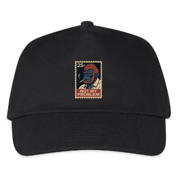 Not my problem: monkey with attitude - Kids’ Baseball Cap - black - Front