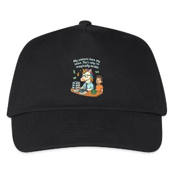 0009 unicorn taxes - Kinder Basecap - Schwarz - Vorne
