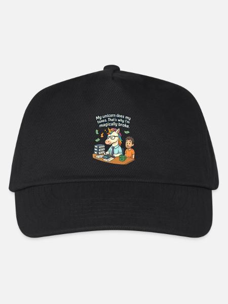 0009 unicorn taxes - Kinder Basecap - Schwarz