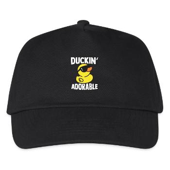 Duckin' Adorable Yellow Duck Rubber Duck Gift - Kids’ Baseball Cap - black - Front