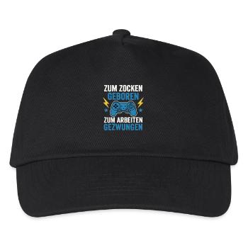 Born to gamble - forced to work - Kids’ Baseball Cap - black - Front